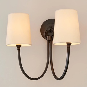 <span class=keywords><strong>Lampade</strong></span> <span class=keywords><strong>da</strong></span> <span class=keywords><strong>Parete</strong></span> Classiche in Bronzo Antico per Progetti Alberghieri, Design Semplice e Lussuoso, Applique in Vetro per Corridoi - Product Image 2