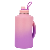 74oz 2200ml demi-gallon bouteilles d'eau de gymnastique sous vide en acier inoxydable thermos sport dégradé logo personnalisé poignée sans BPA bouilloire cruche