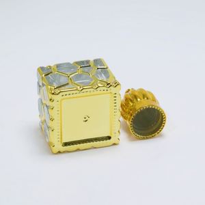 Wholesale Empty 10ml UV Coated Luxury Attar Square Roll on Glass Perfume Essential <b>Oil</b> <b>Bottles</b> Arab Dubai Style - Product Image 2