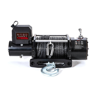 Treuil électrique haute performance étanche 12V/24V pour SUV tout-terrain et pick-up, télécommande, 17000 lbs, treuil de remorquage, sauvetage extérieur, en alliage