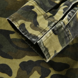 OEM Wholesale Custom Logo Cotton Washed Lightweight <b>Camo</b> <b>Men's</b> Shirt Twill <b>Jacket</b> - Product Image 6