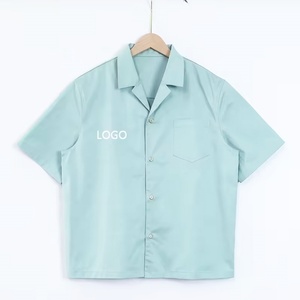 เสื้อเชิ้ตไนลอนทรงบ็อกซี่คุณภาพสูงสำหรับผู้ชาย ปกติดกระดุม สไตล์ลำลอง โอเวอร์ไซส์ เสื้อเชิ้ตติดกระดุมคุณภาพสูง - Product Image 1