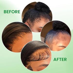 개인 라벨 블랙 피마자 오일 강한 스타일링 헤어 젤 가장자리 제어 비 기름기 브레이드 헤어 왁스 - Product Image 2