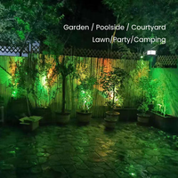 Projecteurs LED RGB solaires étanches IP65, alimentés par batterie/CC, haute luminosité, pour la décoration extérieure de jardin, de cour et de chemin (lot de 3)