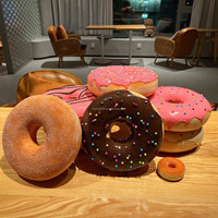 Modèle de Donut Artificiel Réaliste en Gros, Faux Pain Saupoudré de Sucre pour Présentation en Boulangerie, Photographie et Accessoires Alimentaires