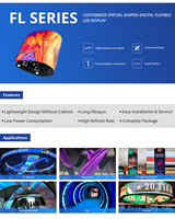 Écran LED Circulaire Flexible Canbest FL P2 2mm 29760x960mm (97.63ft x 3.14ft) pour Magasin en Chaîne et Mur Vidéo à Dubaï, Émirats Arabes Unis