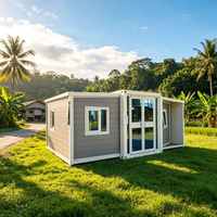 Conteneur extensible pliable préfabriqué à double aile maison extensible facile à assembler maisons préfabriquées