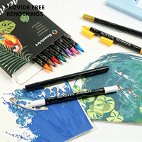 Lot de Marqueurs d'Art Effaçables à Double Pointe 12/24/36/48 Couleurs, Haute Qualité, en Plastique Acrylique, pour Enfants - Vente Flash