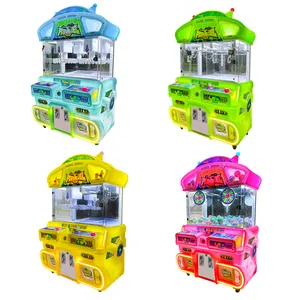 Funpark Mini-Clip Aufkleber Kartenklammer Kranmaschine Süßigkeiten Schlüsselanhänger Spielzeug Puppe Münzbetriebene Spiele