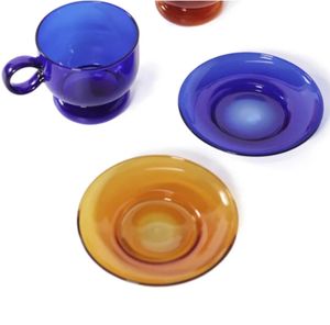 Mug à café en verre borosilicate coloré fait main en forme de <span class=keywords><strong>gourde</strong></span>, personnalisé, avec poignée, design sportif, double paroi et portable – Vente en gros - Product Image 3