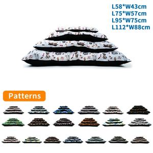 Lit imprimé pour animaux de compagnie, ensemble de 4 pièces, comprend des coussins, une housse et idéal pour le repos et la confort des animaux. - Product Image 2