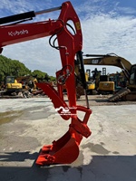 Excavatrice Kubota KX165 d'occasion, mini-pelle de 6 tonnes, pour usage agricole et de jardin, excavatrice sur chenilles