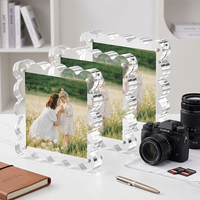 Cadre photo carré transparent sans cadre en acrylique magnétique double face haute transparence de qualité supérieure