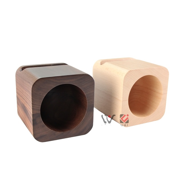 Bamboo Wood Fashion Small Surround Good Sound Amplifier Speaker for Mobile Phone