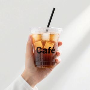 Custom Branded 24oz Disposable <b>PET</b> 98mm Clear Single Wall Beverage Cup with Silk Screen Printing and Gold Stamping - Product Image 1