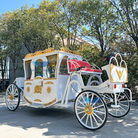 Calèche de mariage Électrique Royal Buggy Calèche tirée par des chevaux Cendrillon Cheval Wagon Noble Royal Carriage