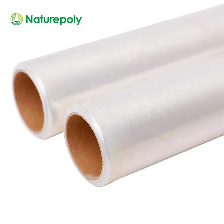 100% Biodegradable compostable Transparent Stretch Wrap Cling Film PLA Food Grade Cling Wrap