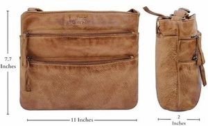 Sac bandoulière en cuir pleine fleur élégant et spacieux, idéal pour les voyages, alliant parfaite élégance, durabilité et design pratique - Product Image 2