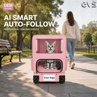 Poussette pour animaux de compagnie OVS silencieuse, grande capacité, ergonomique, légère, innovante, double, durable, avec télécommande et suivi automatique
