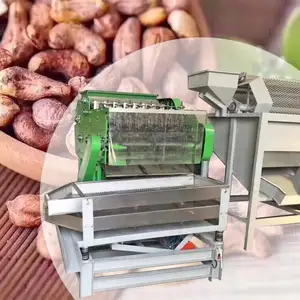 Máquina de procesamiento de pelado de piel para limpieza de anacardos y manzanas