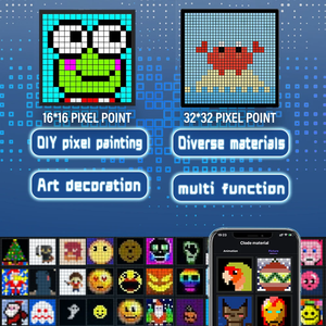 Đèn hiển thị điểm ảnh <span class=keywords><strong>LED</strong></span> thông minh RGB 64x64, hợp kim nhôm, CRI cao 90, lập trình được, đồng hồ kỹ thuật số Pixel Art, điều khiển bằng ứng dụng, sáng tạo - Product Image 5