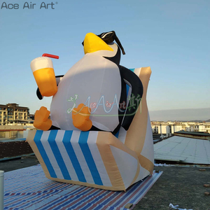Pingüino inflable al <span class=keywords><strong>aire</strong></span> libre, gafas <span class=keywords><strong>de</strong></span> sol con dibujos animados, modelo <span class=keywords><strong>de</strong></span> pingüino para Plaza o parque <span class=keywords><strong>de</strong></span> atracciones - Product Image 3