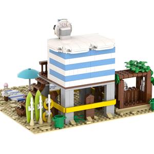 Set de Construcción MOC4068 de 560 Piezas, Diseño Creativo de Playa de Verano, Bloques de Construcción Arquitectónicos de Plástico, Juguete Educativo de Ensamblaje para Mayores de 14 Años - Product Image 4