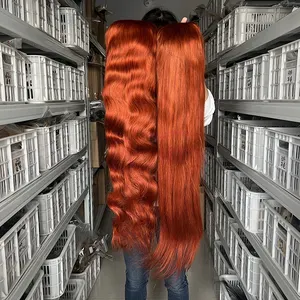 Perruque Lace Front Wig naturelle lisse HD, cheveux humains vierges 100%, bruts, brésilien, pour femmes noires, vente en gros