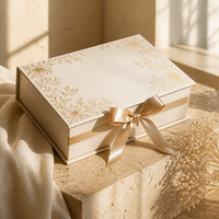 Boîtes cadeaux en forme de livre en carton rigide élégant avec logo personnalisé, fermeture magnétique