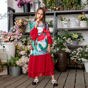 Medio Oriente musulmano madre figlia genitore bambino vestito Dubai arabo ragazza vestito per bambini ragazze - Product Image 2