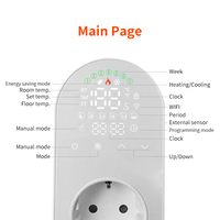 Elektrikli ısıtıcı radyatör akıllı Wifi programlanabilir LED Plug-In termostat