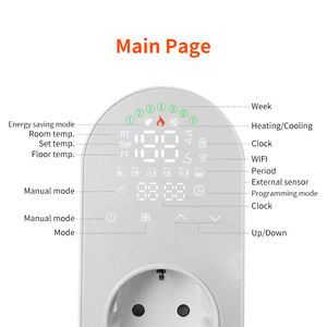 Radiador de calefacción eléctrica Smart <span class=keywords><strong>Wifi</strong></span> Programable LED Termostato enchufable - Product Image 3