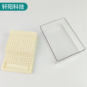 Dental Bur <b>Box</b> 168 Hole Plastic High Low Speed Storage Case With Drawer Multi Purpose Instrument Accessory Organizer - Product Image 2