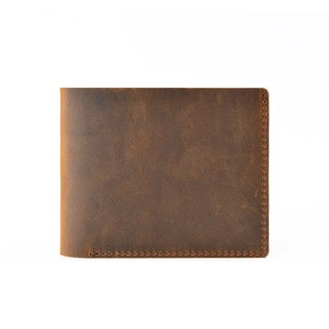 Cartera de Cuero Genuino Crazy Horse para Hombre, Cartera Corta Bifold con Tarjetero, Monedero Vintage para Uso Diario - Product Image 6
