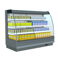 Réfrigérateur commercial de type télécommandé pour supermarché avec refroidissement par air et refroidissement direct, vitrine pour fruits et légumes