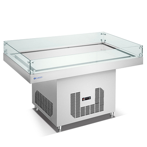 Vitrine réfrigérée pour supermarché, comptoir de présentation de produits surgelés, table de présentation de fruits de mer et de produits glacés - Product Image 1
