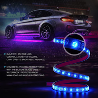 Lumières de portière de voiture à sept couleurs, lumières de marche dynamiques, lumières d'ambiance modifiées pour bas de caisse et bas de portière, personnalisées pour usage automobile
