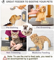 Tapis de léchage en silicone pour chiens et chats, gamelle anti-glouton, résistant au lave-vaisselle, tapis apaisant anti-anxiété, tapis de léchage pour chiens pour l'alimentation et le bain