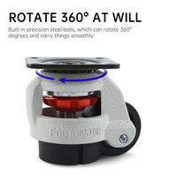 Roulettes de nivellement rétractables pour étagères de rangement et présentoirs robustes 40F 60F 80F 100F 120F Roulettes pivotantes