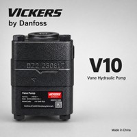 Pompe hydraulique Vickers V10 V20 à cylindrée fixe 42.4 17 CV 172 bars, pompe à palettes carrées simple à bride à 2 boulons pour usage industriel
