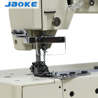 Machine à coudre industrielle décorative JAOKE JK-1302-4W à bordure dentelle, point zigzag, moteur, matériau plastique, fonctionnement électronique