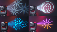 Projecteur LED motorisé 3-en-1 300W avec zoom, Gobo, Prisme, Frost, Strobe, DMX512, RDM, 20000 Lumens, 8000K pour éclairage de scène