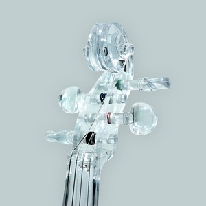 Performance de scène de niveau professionnel Violon électronique électroacoustique transparent Lumières éblouissantes Couleurs claires réglables - Product Image 4