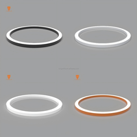 Profilé LED circulaire suspendu en aluminium personnalisable pour éclairage d'intérieur avec fonction de gradation