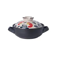 Casserole en céramique multicouche de style américain pour l'induction de gaz antiadhésive Extérieur de 20cm de diamètre Hôtel Ménage