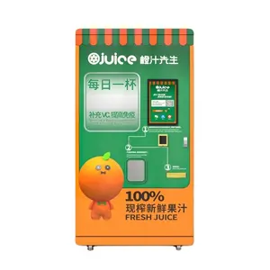 Robot untuk terpisah dari juicer pembuat jus mesin penjual otomatis luar ruangan dengan koin tunai Acceptor kartu kredit