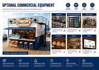 Restaurant Conteneur à Double Étage sur Toit, Café-Bar Personnalisé, Cuisine Commerciale, Kiosque Alimentaire pour Complexes et Parcs