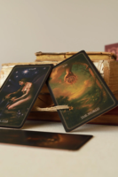 Cartes de tarot Kingcards Gold Edge, finition mate, impression personnalisée, jeu d'oracle avec guide, vente en gros, lecture spirituelle