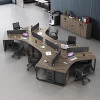 Vente chaude personnel de bureau bureau d'ordinateur 6 personnes personnel créatif poste de travail de bureau moderne simple