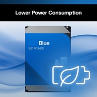Disque dur interne pour PC bleu de 4 To - 5400 tr/min, SATA 6 Gb/s, 128 Mo de cache, 3,5 pouces - WD40EZZX